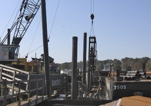 Heavy Construction Equipment Used During Shiplift Replacement