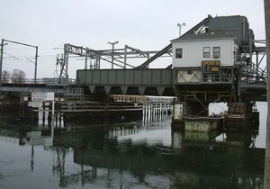 underpinning construction for bridge in East Lyme, CT